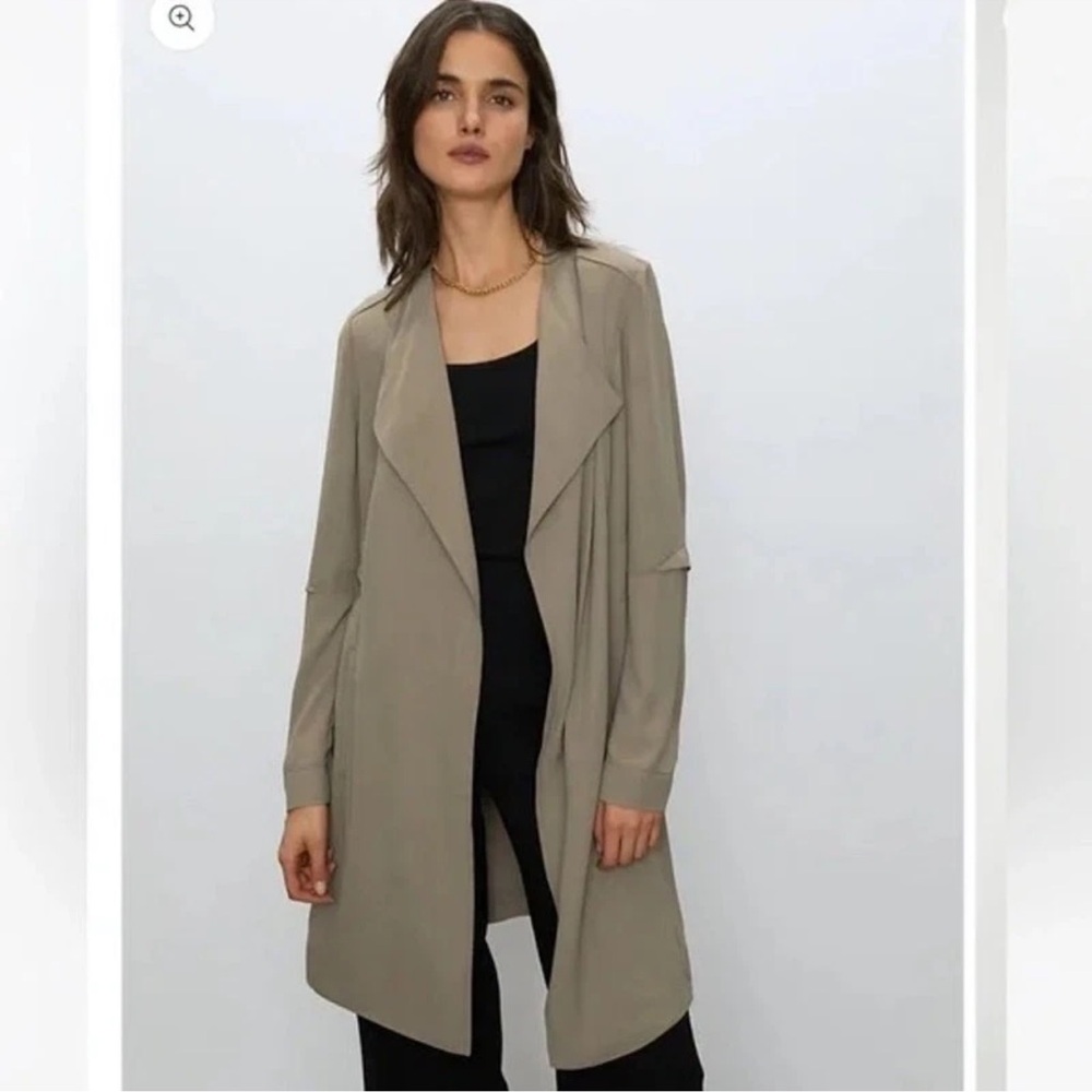 Aritzia Babaton Maximo Trench Coat Jacket in Kohl Green XXS